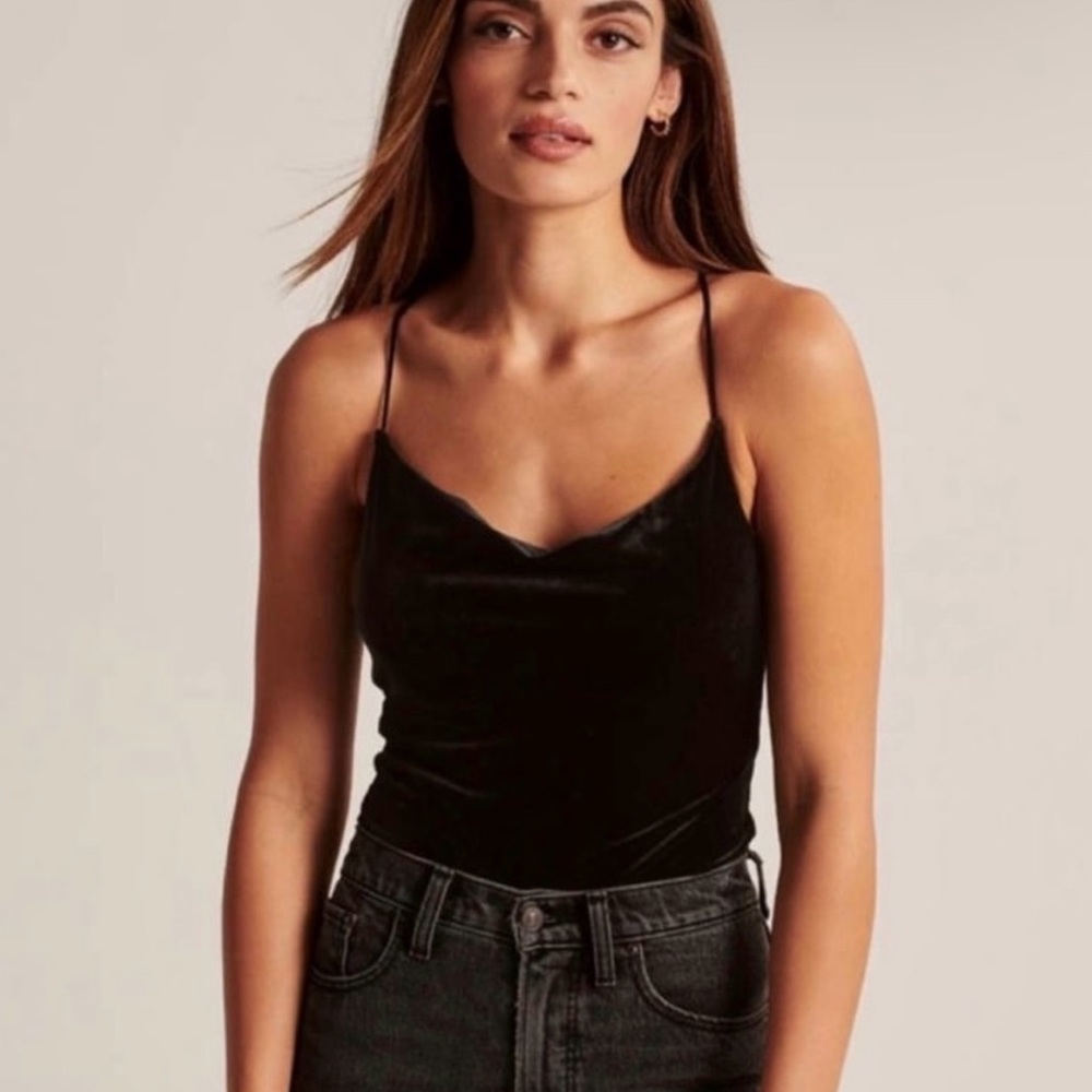 Black Velvet Bodysuit - Abercrombie size Medium